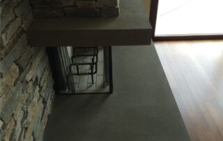 Fireplace hearth and shelf