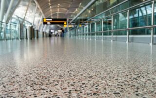 Terrazzo flooring in airport